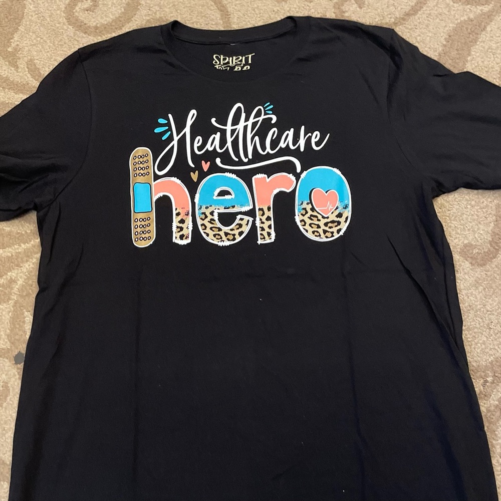 Spirit Black Healthcare Hero Tee
